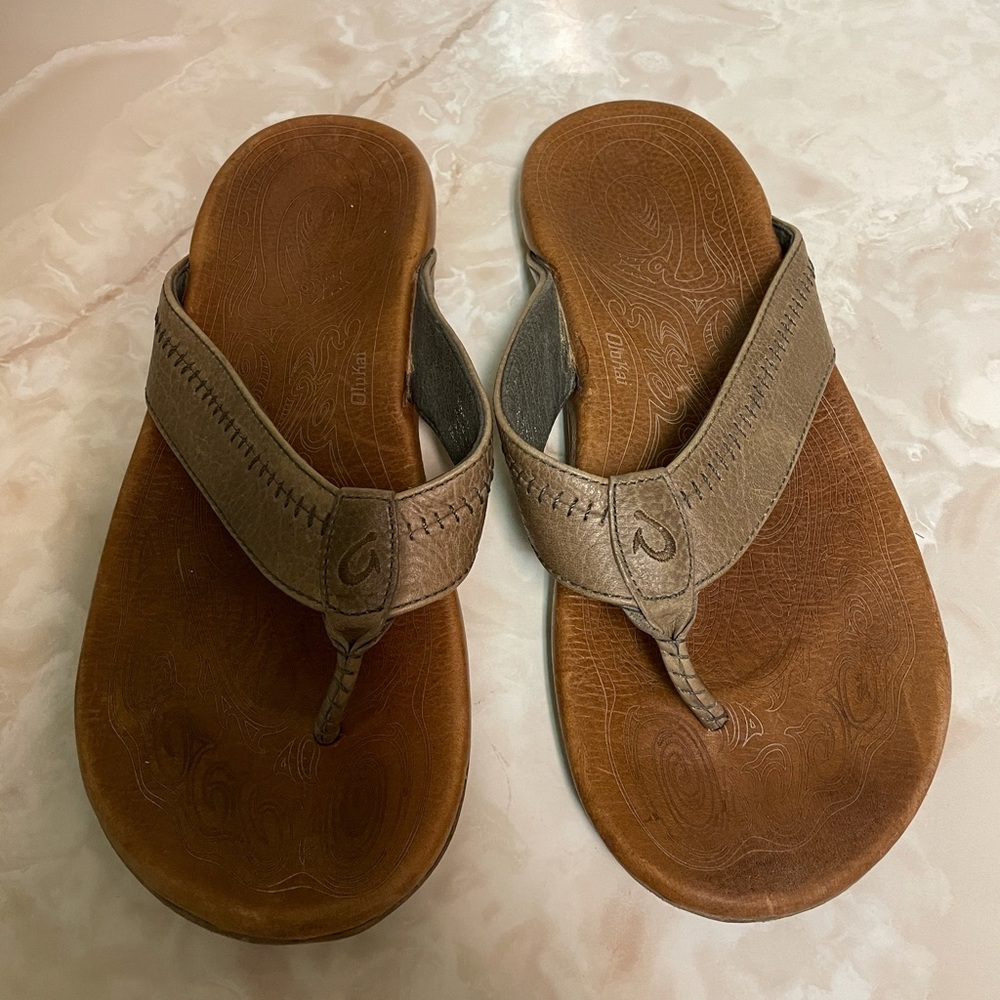 Olukai Men's Hiapo Sandals - Charcoal/Ginger